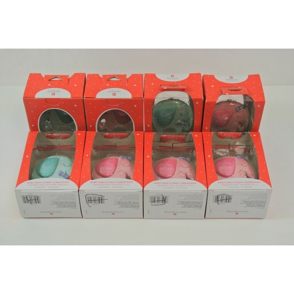 Heirloom Ornaments Lot of 8 American Greetings Baby's First Christmas 2018 New